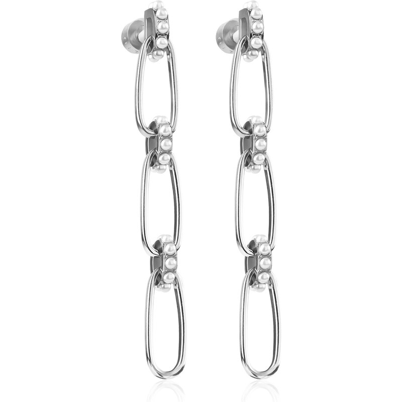 Liu Jo Štýlové oceľové náušnice s perličkami Brilliant LJ1837 66593391