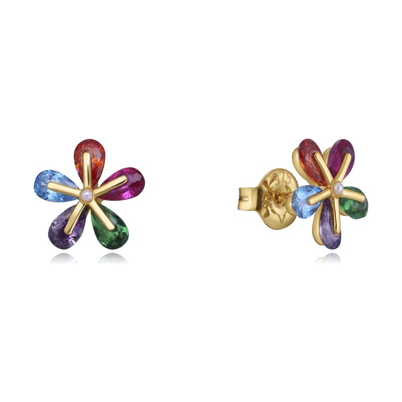 Viceroy Pozlátené kôstkové náušnice Kvetina Elegant 13083E100-99 66588088