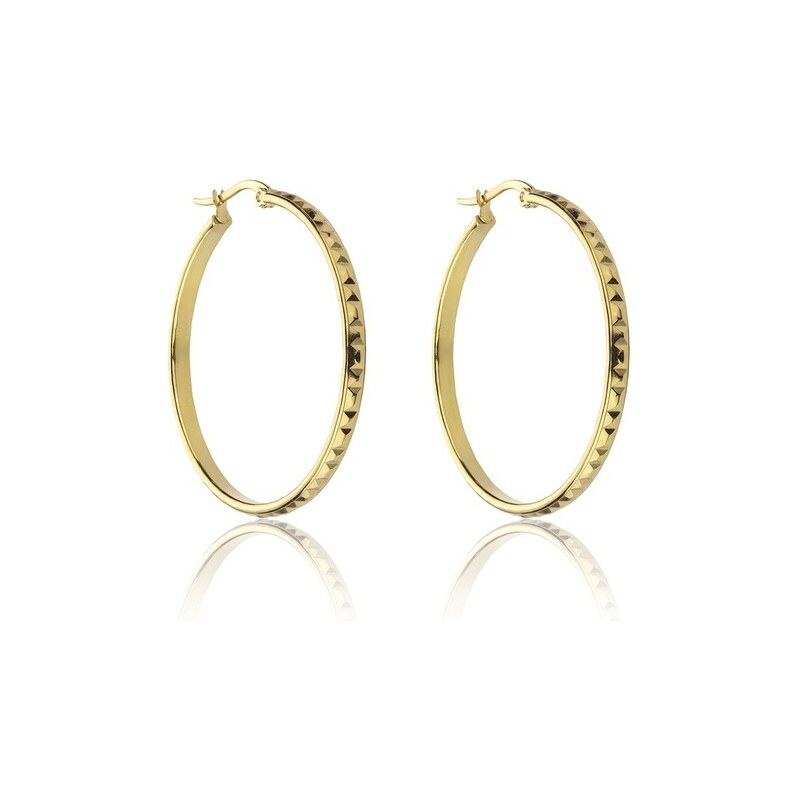 Marc Malone Pozlátené kruhové náušnice Addison Gold Earrings MCE23017G 66581323