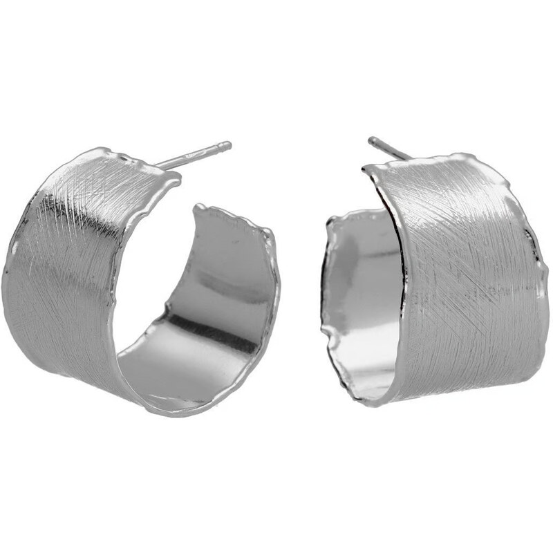 Victoria Cruz Nadčasové strieborné náušnice kruhy New York A4803-HT 66593390