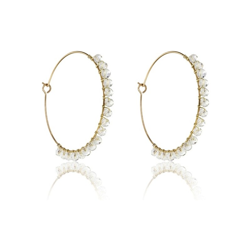 Marc Malone Fashion pozlátené kruhy Naomi White Earrings MCE23029G 66578678