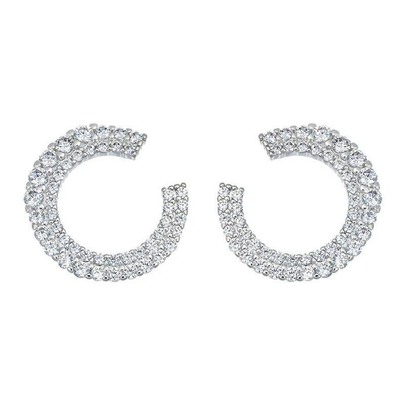 CRYSTalp Elegantné náušnice s čírymi kryštálmi Typo 42319.R 66587029