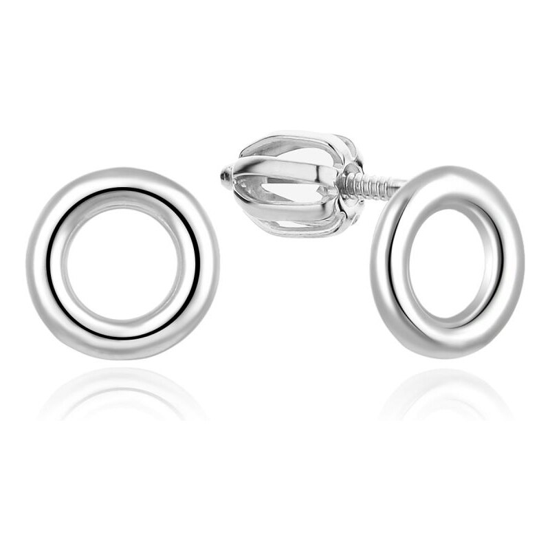 MOISS Strieborné náušnice kôstky Krúžky E0004412 66583343