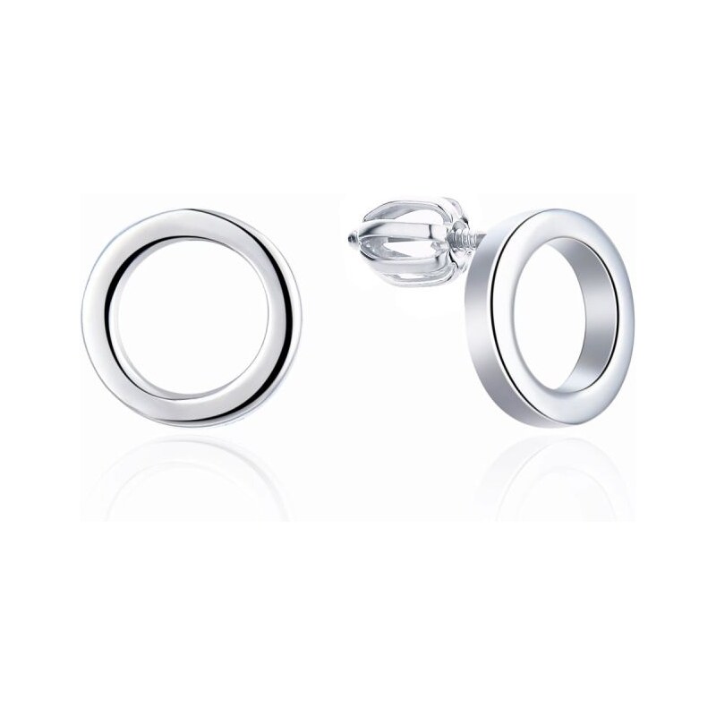 MOISS Minimalistické strieborné náušnice kôstky Krúžky E0004433 66582742