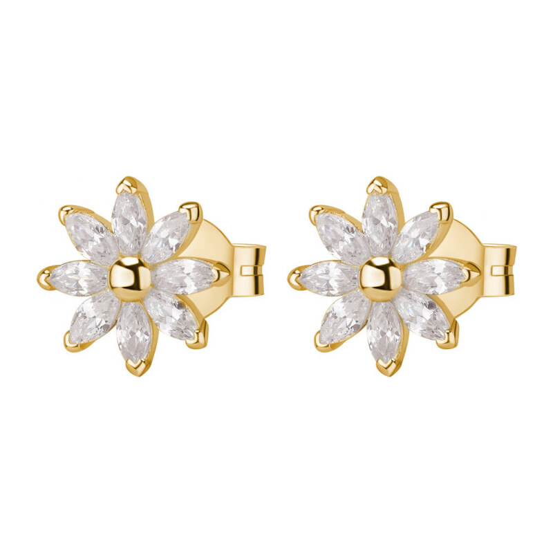 Rosato Kvetinové pozlátené náušnice s kubickými zirkónmi Gaia RZGA74 66586184