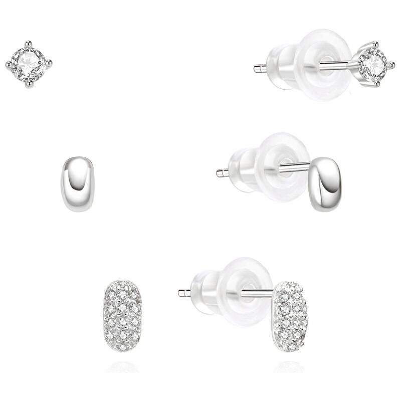 MOISS Strieborná sada slušivých náušníc E0004885 (3 páry náušníc) 67196164