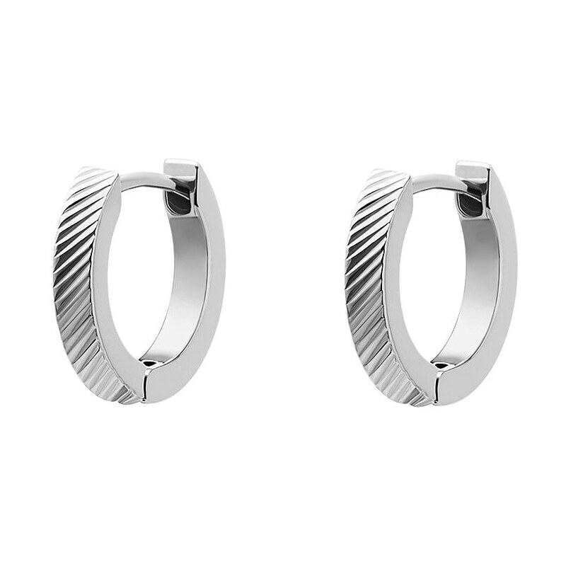 Fossil Elegantné oceľové kruhy Harlow JF04772040 66587502