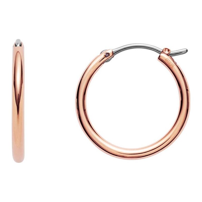 Fossil Pozlátené kruhové náušnice z ocele JOF00003791 66591313