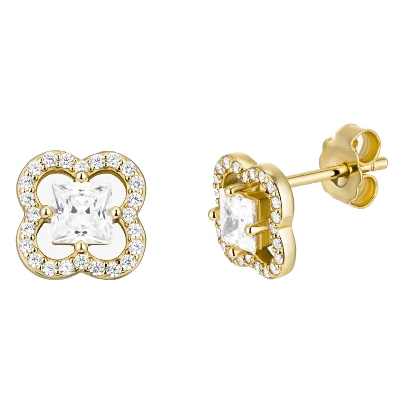 Preciosa Pozlátené kôstky Štvorlístok Lucky Leaf Royal Lagoon 5439Y00 66584929