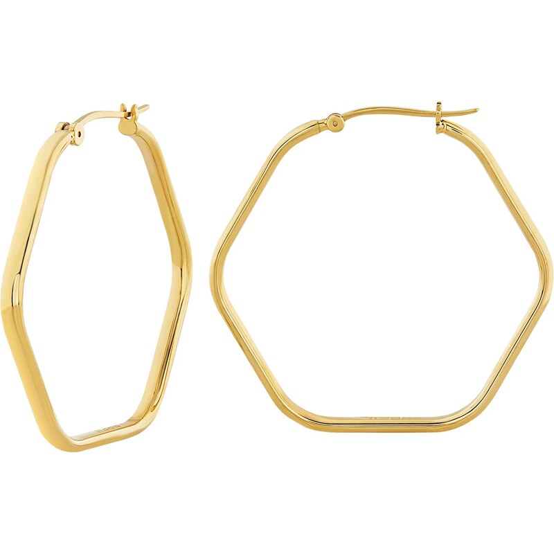 BREIL Neprehliadnuteľné pozlátené náušnice Hexagonia TJ3521 66579423