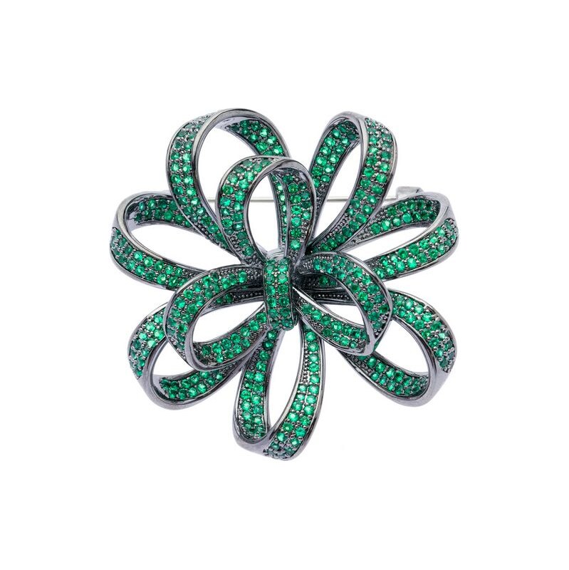 Oliver Weber Trblietavá brošňa s čírymi kryštálmi Whorl 58052 67586228