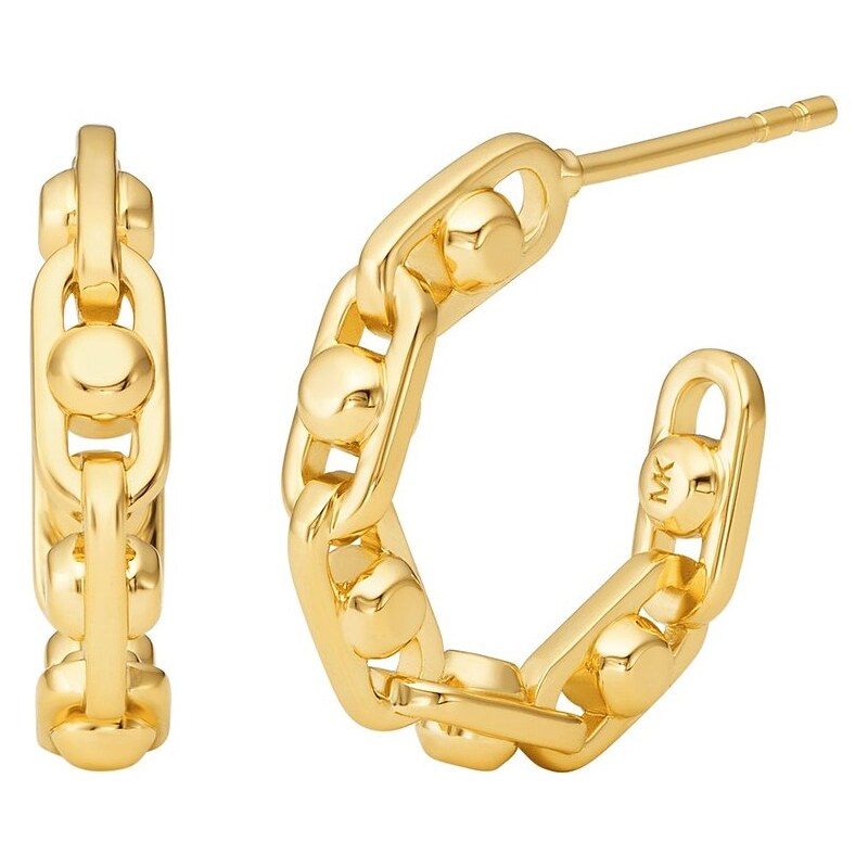 Michael Kors Fashion pozlátené náušnice kruhy Astor Link MKC171100710 66580783