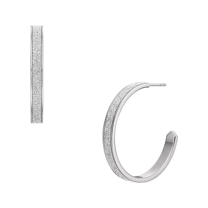 Fossil Oceľové kruhové náušnice JOF01135040 66581678