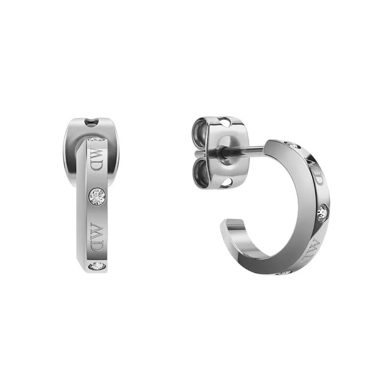 Daniel Wellington Nadčasové oceľové kruhy s kryštálmi Classic Lumine 66593684