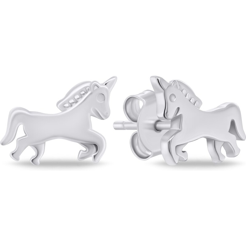 Brilio Silver Originálne strieborné náušnice Jednorožec EA821W 66581192