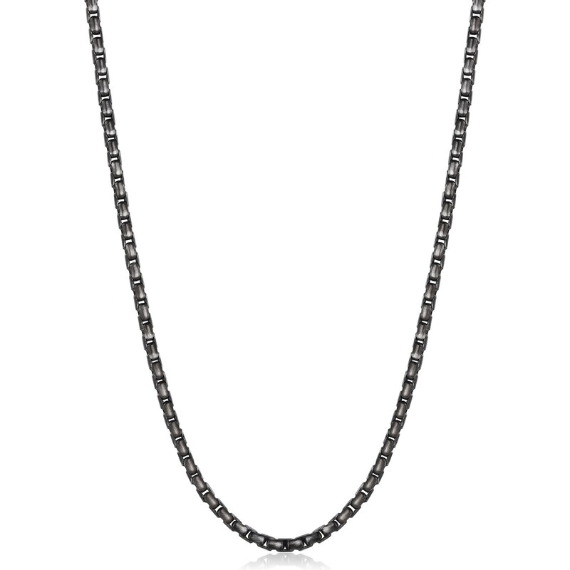 SAgapõ Pánska čierna retiazka z ocele Ripple SRP31 67148643