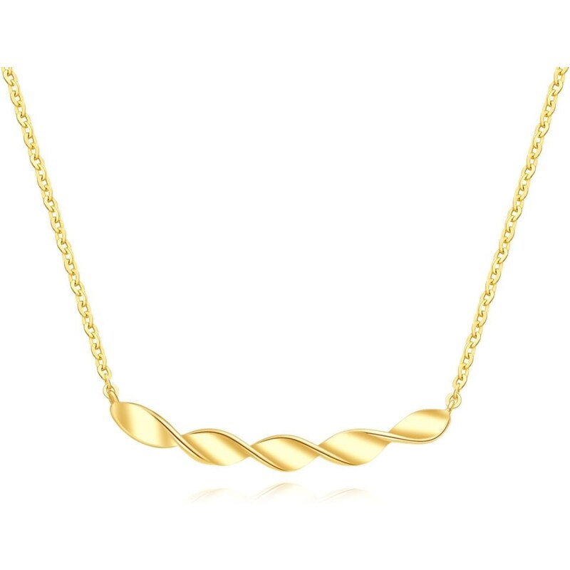 MOISS Slušivý pozlátený náhrdelník pre ženy ETERNITY N0000930 66579762