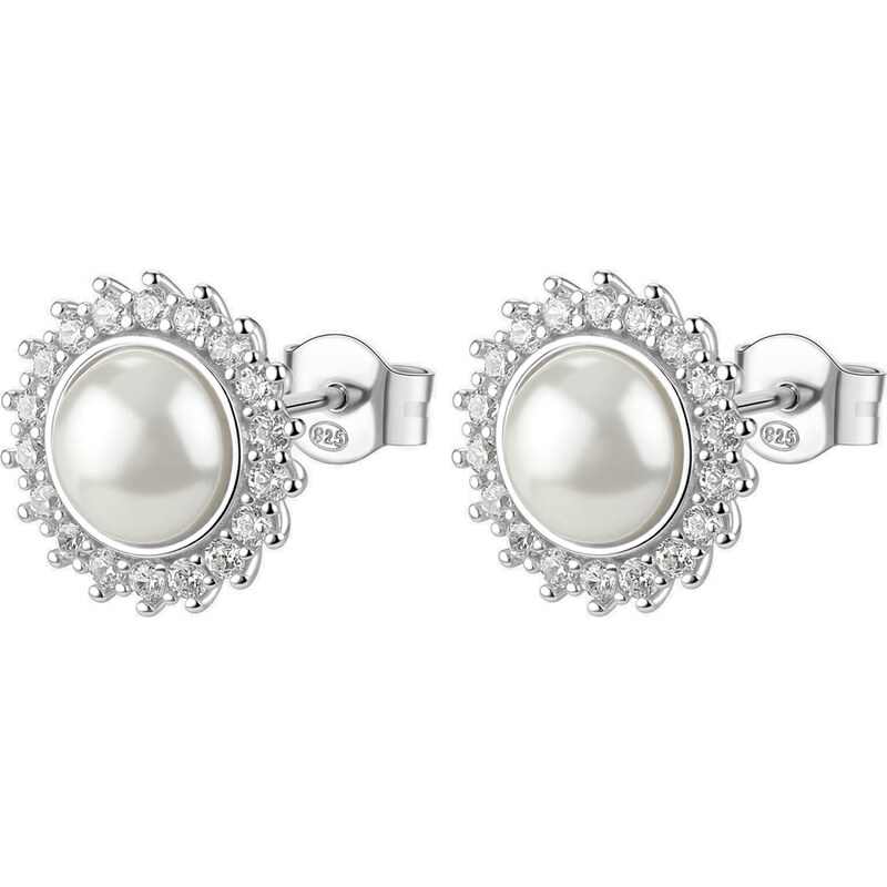 Brosway Úchvatné strieborné náušnice s perlou Fancy Infinite White 66580982