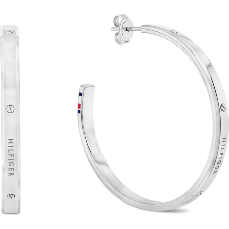 Tommy Hilfiger Oceľové kruhové náušnice Linear 2780956 66592060