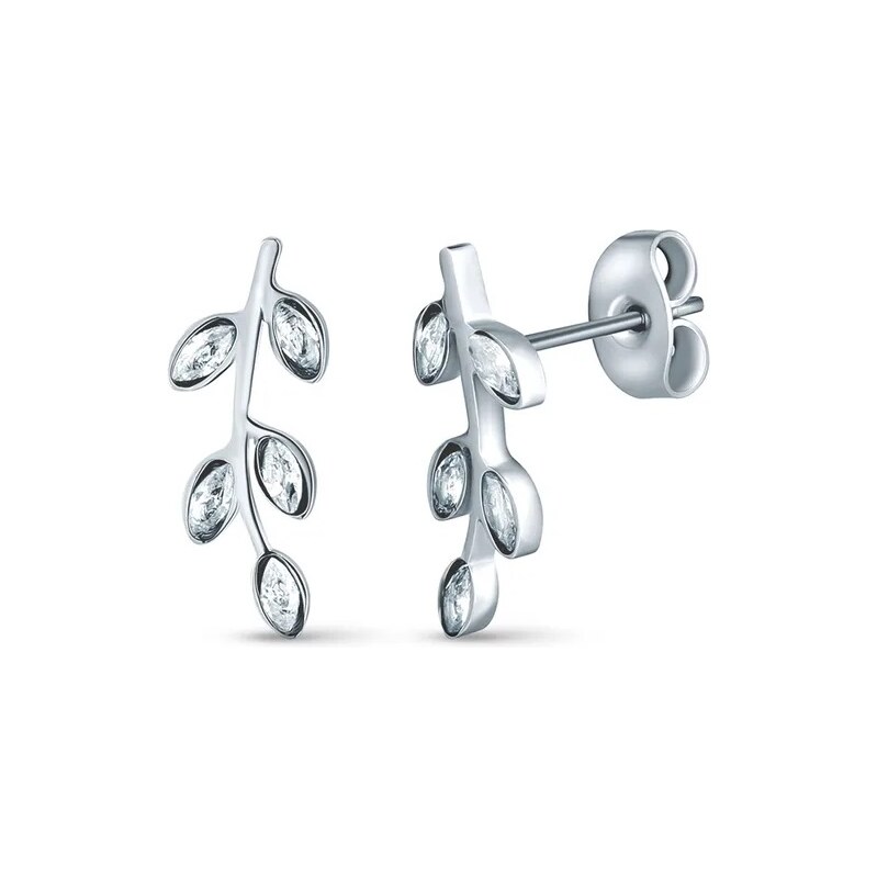 Vuch Očarujúce oceľové náušnice so zirkónmi Zotie Silver 66589342