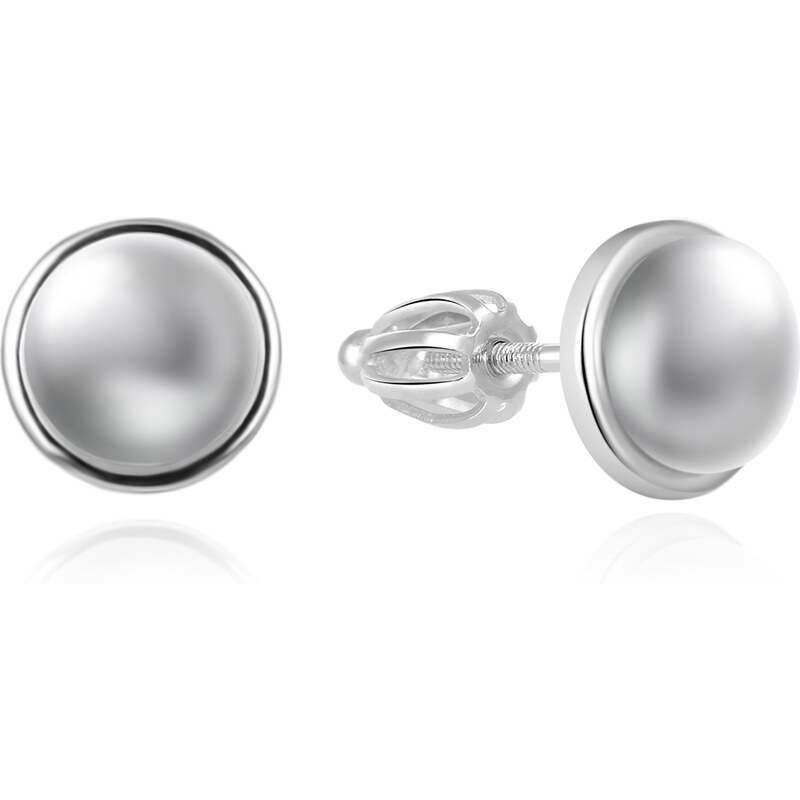 Agato Elegantné strieborné náušnice s pravou perlou AGT-E185S-P 66583704