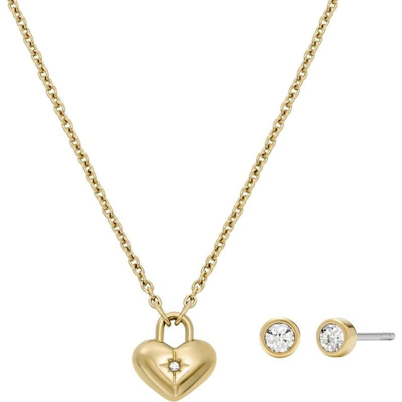 Fossil Pôvabný set pozlátených šperkov JF04881SET (náhrdelník, 66584414