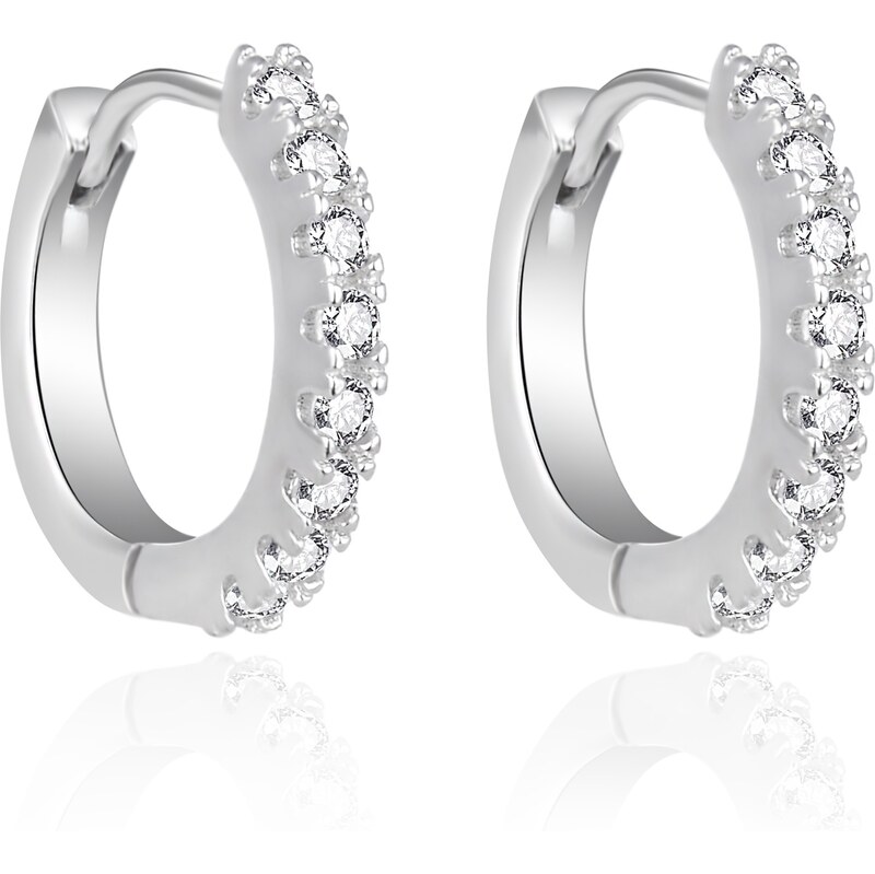 Agato Slušivé kruhové náušnice so zirkónmi AGT-E201KW 66595122