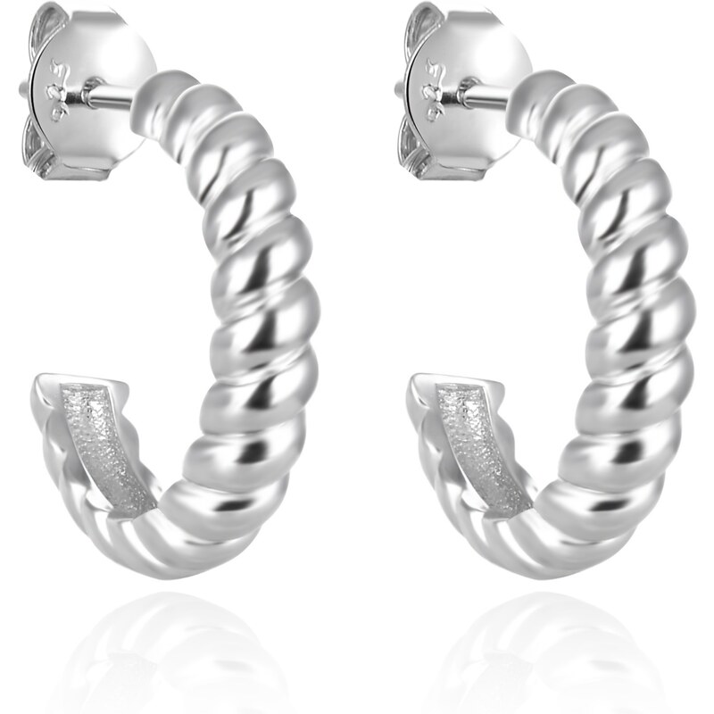 Agato Strieborné polkruhové náušnice AGT-E191P 66585003