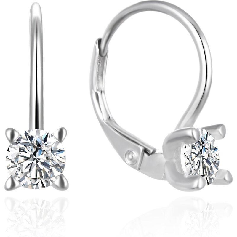 Agato Strieborné očarujúce náušnice so zirkónmi AGT-E196LW 66580148