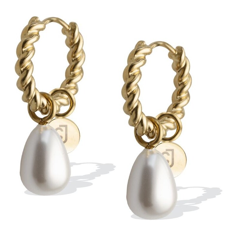 Liu Jo Kruhové pozlátené náušnice s perlami LJ2850 66588940