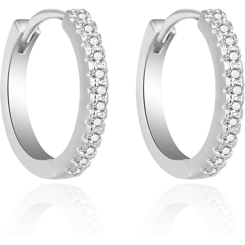 Agato Očarujúce strieborné kruhy so zirkónmi AGT-E202KW 66695880