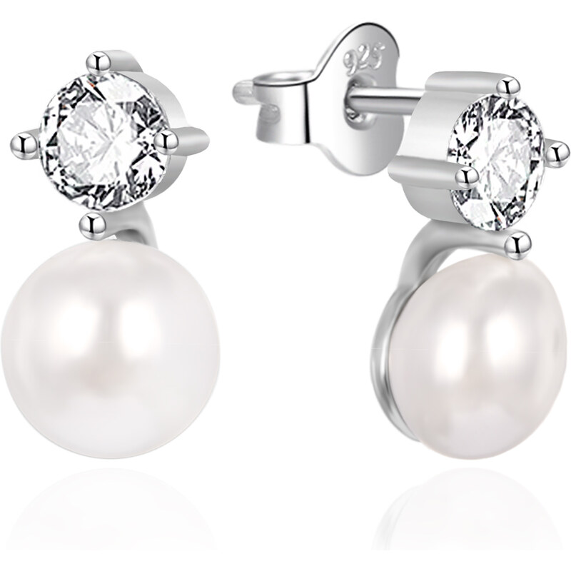 Agato Úchvatné strieborné náušnice so sladkovodnou perlou AGT-E220PW-P 66580842