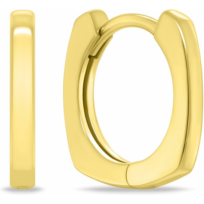 Brilio Silver Kruhové pozlátené náušnice pre ženy EA1169Y 66590176