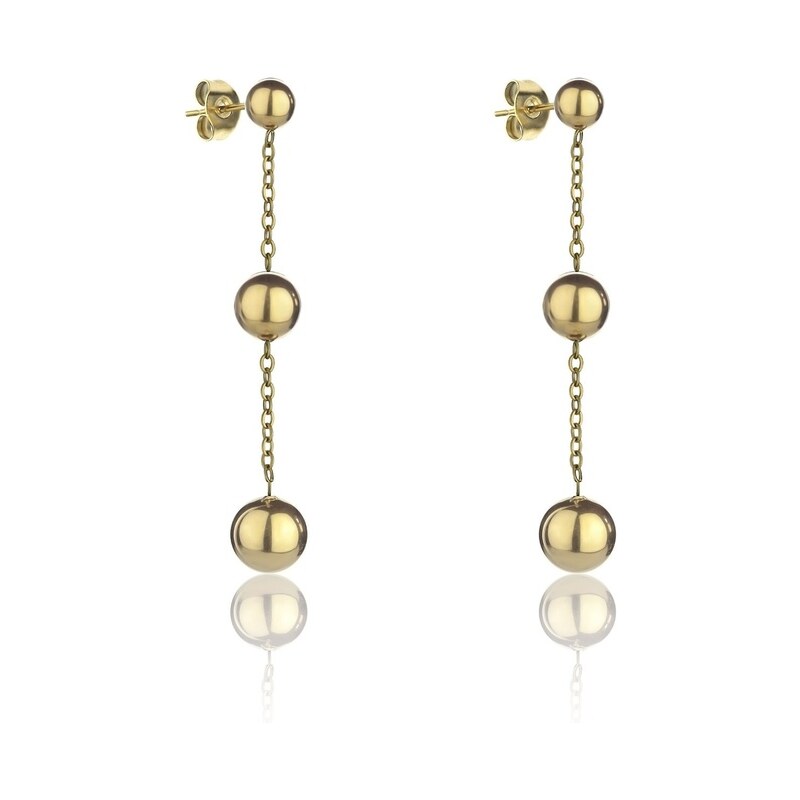 Marc Malone Pozlátené visiace náušnice Alison Gold Earrings MCE24001G 66592540