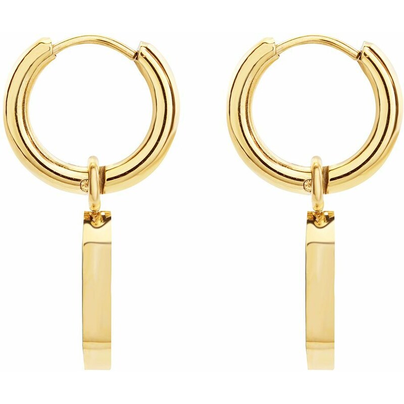 BREIL Moderné pozlátené náušnice s malachitom Stylize TJ3659 66580086