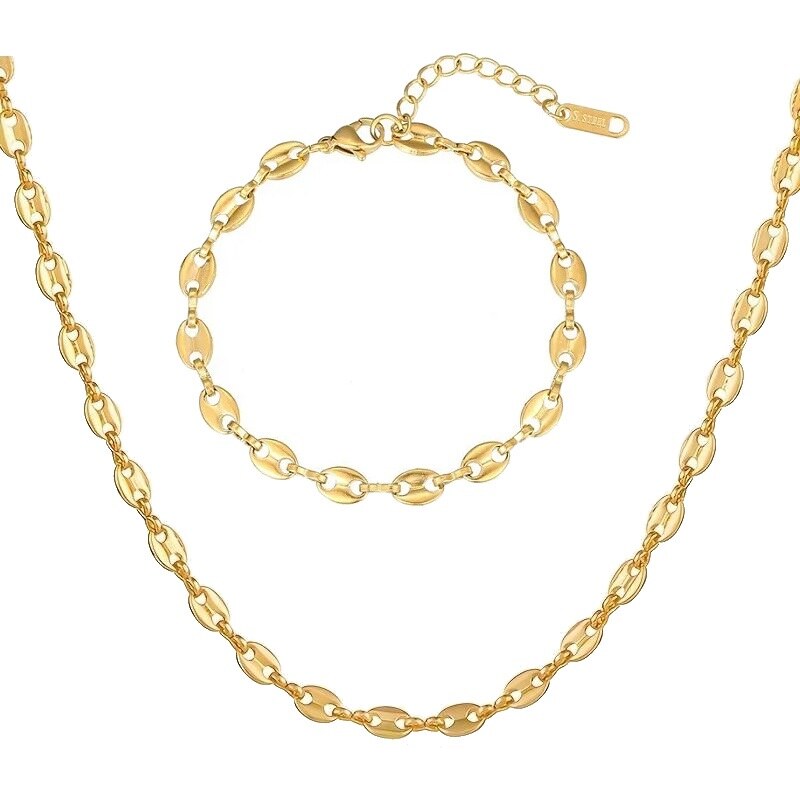 Troli Nadčasová sada dámskych pozlátených šperkov (náhrdelník, náramok 66580076