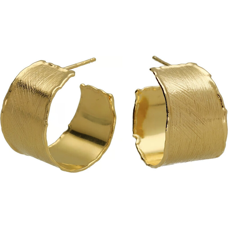 Victoria Cruz Nadčasové pozlátené náušnice kruhy New York A4803-DT 66588041