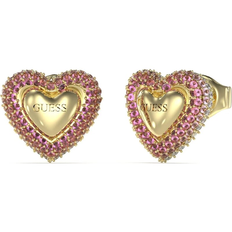 Guess Nádherné pozlátené náušnice Srdiečka Beloved JUBE05008JWYGPKT/U 66593154