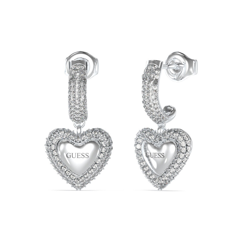 Guess Očarujúce oceľové náušnice Beloved JUBE05021JWRHT/U 66589794