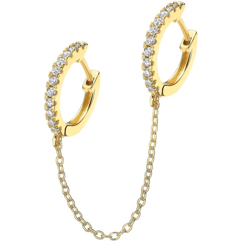 Lotus Silver Pozlátená single náušnice so zirkónmi Earparty LP3332-9/2 66585085