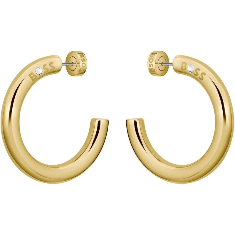 Hugo Boss Kruhové náušnice z pozlátenej ocele Live Statement 1580738 66581019