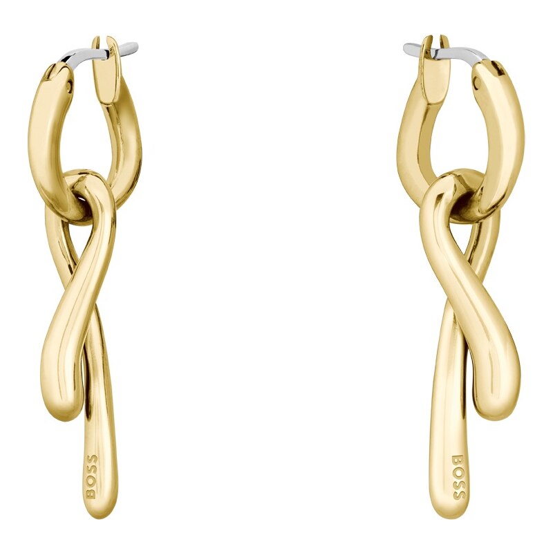 Hugo Boss Módne pozlátené oceľové náušnice 2v1 1580704 66582805