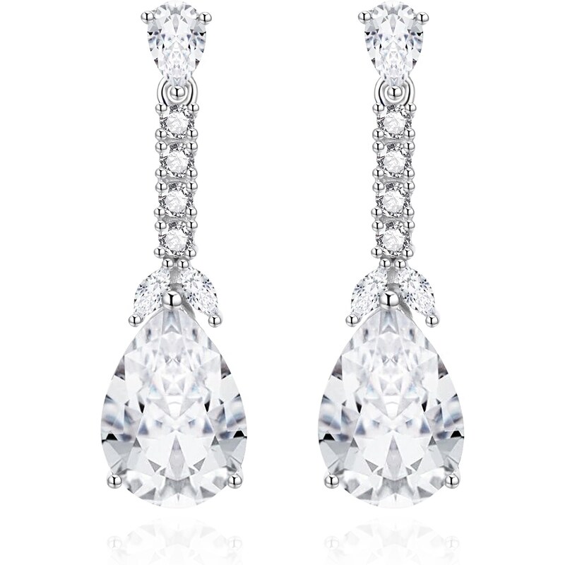 Agato Neprehliadnuteľné strieborné náušnice so zirkónmi AGT-E087PW 66592774