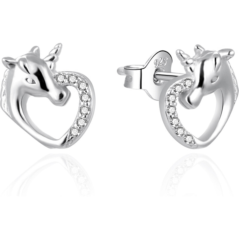 Agato Strieborné náušnice Jednorožce AGT-ED013PW 66585042