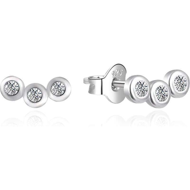 Agato Strieborné náušnice s čírymi zirkónmi AGT-E101PW 67391344