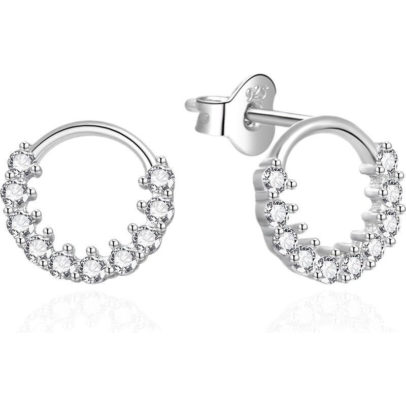 Agato Pôvabné strieborné náušnice so zirkónmi AGT-E038PW 66583489