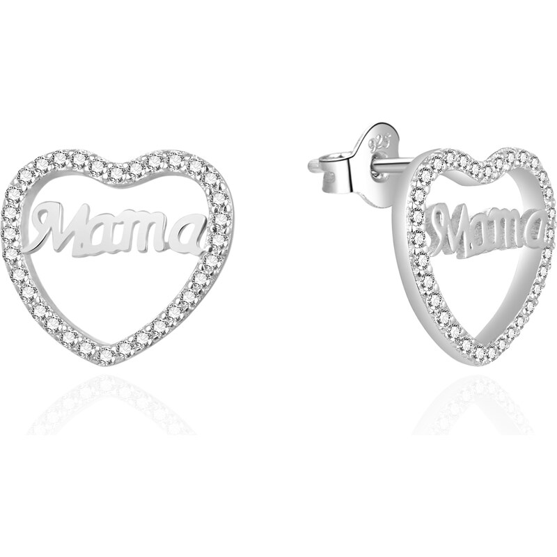 Agato Srdiečkové náušnice so zirkónmi Mama AGT-E039PW 66595044