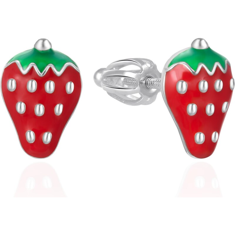 Agato Strieborné dievčenské náušnice Jahôdky AGT-E111S 66593560