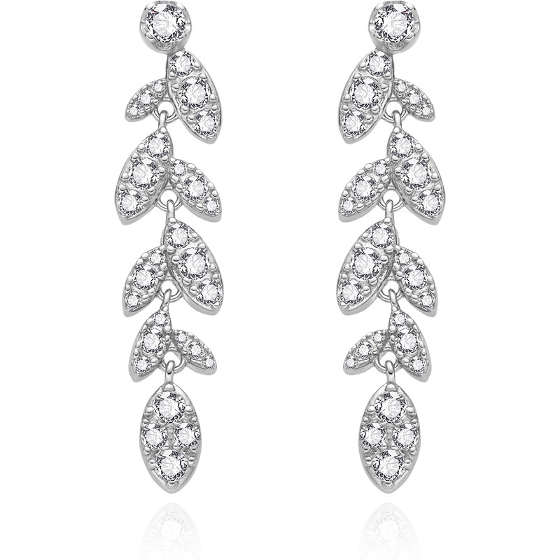 Agato Trblietavé strieborné náušnice so zirkónmi AGT-E159PW 66590553