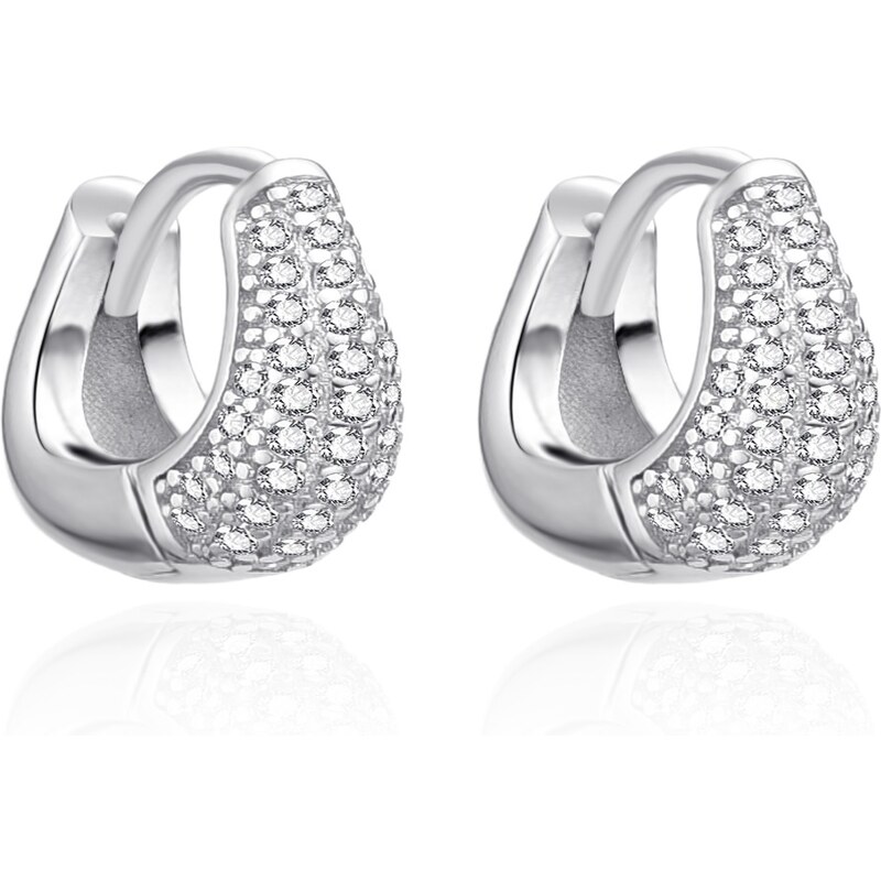 Agato Módne strieborné náušnice so zirkónmi AGT-E157KW 66589006